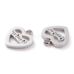 Non-Tarnish 304 Stainless Steel Charms&nbsp;STAS-Y002-03P