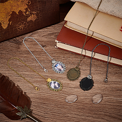 DIY Blank Oval Pendant Decorations Making Kits&nbsp;HJEW-AB00677