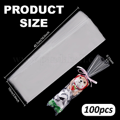 100Pcs Rectangle Plastic Packaging Long Bags&nbsp;PE-PH0001-07