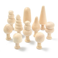 20Pcs 10 Styles Unfinished Wood Mushroom Ornaments&nbsp;WOOD-CJ0002-54