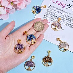 20Pcs 4 Styles Natural Mixed Stone Chip European Dangle Charms&nbsp;G-SZ0002-18
