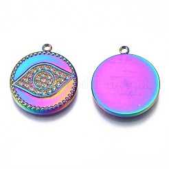 Rainbow Color 304 Stainless Steel Pendant Rhinestone Settings&nbsp;STAS-S119-093