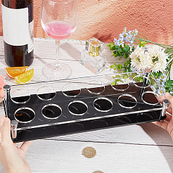 12-Hole Acrylic Shot Glasses Holders&nbsp;ODIS-WH0038-75B
