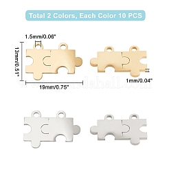 20Pcs 2 Color 201 Stainless Steel Links/Connectors&nbsp;STAS-DC0005-53