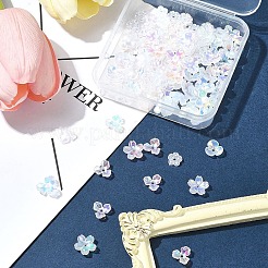100Pcs 5 Styles UV Plating Acrylic Bead Caps&nbsp;FIND-FS0002-87