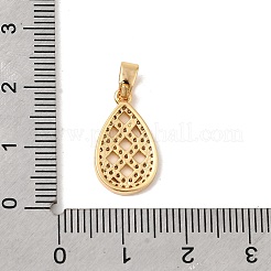 Brass Micro Pave Cubic Zirconia Pendants&nbsp;KK-P340-42G