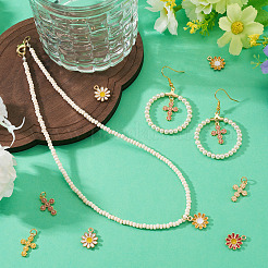 12Pcs 6 Colors Brass Enamel Pendants&nbsp;KK-TA0008-39