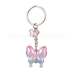 4Pcs Glass & Acrylic Butterfly Keychain&nbsp;KEYC-JKC00649