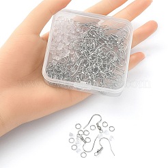 100Pcs 304 Stainless Steel French Hooks with Coil and Ball&nbsp;STAS-YW0001-59
