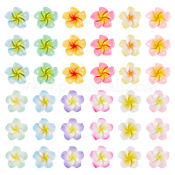 84Pcs 12 Styles Plumeria Opaque Resin Cabochons&nbsp;RESI-TA0004-32
