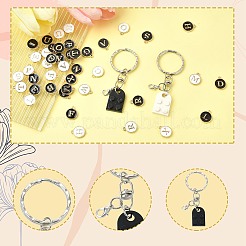 DIY Alphabet Alloy Enamel  & Building Blocks Resin Pendant Keychain Making Kits&nbsp;DIY-CJ0002-80