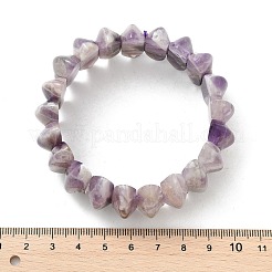 Bicone Natural Amethyst Beads Stretch Bracelets for Women Men&nbsp;BJEW-C097-05A