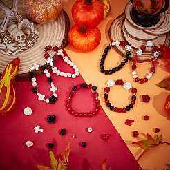 DIY Halloween Themed Stretch Bracelet Kits&nbsp;DIY-SC0031-78