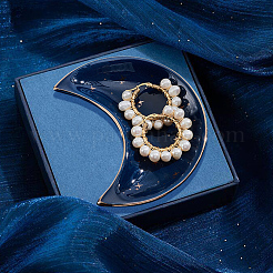 2Pcs Moon Porcelain Jewelry Plate&nbsp;DJEW-BBC0001-02