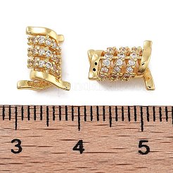 Rack Plating Brass Micro Pave Cubic Zirconia Beads&nbsp;KK-Z071-38G
