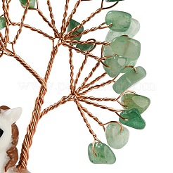 Natural Green Aventurine Chips Tree of Life Decorations&nbsp;DJEW-A017-01J