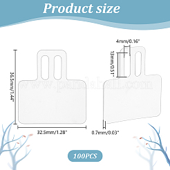 100Pcs Transparent PVC Glasses Price Tags Sleeve&nbsp;CDIS-GA0001-03