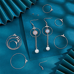 DIY Circle Drop Earring Making Kit&nbsp;DIY-UN0004-10