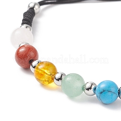 Natural & Synthetic Gemstone Round Beaded Bracelets&nbsp;BJEW-JB08716-02