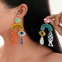 Acrylic Dangle Stud Earrings&nbsp;FS-WGB75AC-01