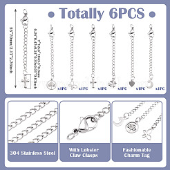 6Pcs 304 Stainless Steel Ends Chains&nbsp;FIND-TA0010-79