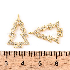 Brass Micro Pave Clear Cubic Zirconia Pendants&nbsp;KK-U017-07B-G