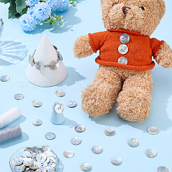100Pcs Natural Shell Buttons&nbsp;BUTT-PH0001-72
