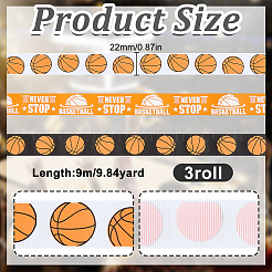 3Rolls 3 Colors Polyester Ribbon&nbsp;OCOR-DR0001-30B