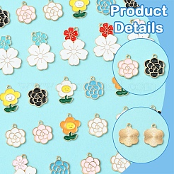 28Pcs 10 Styles Alloy Enamel Pendants&nbsp;ENAM-FS0002-16