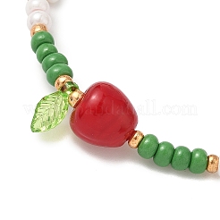 Glass Seed Beads & Lampwork Beads Braided Bead Bracelets for Women&nbsp;BJEW-MZ00212-02