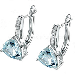 Brass & Cubic Zirconia Hoop Earrings&nbsp;WGC58F4-01