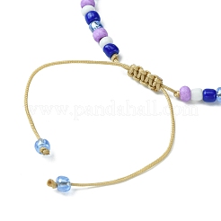 Glass Seed Braided Bead Bracelet for Women&nbsp;BJEW-JB09656