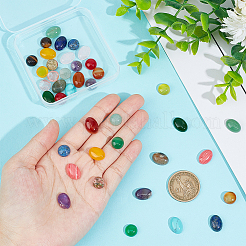 40Pcs 20 Styles Mixed Gemstone Cabochons&nbsp;G-HY0001-54
