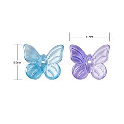 300Pcs Transparent Spray Painted Glass Charms&nbsp;GLAA-LS0001-02