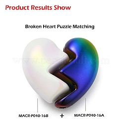 UV Plating Opaque Iridescent Acrylic Beads&nbsp;MACR-P040-16A