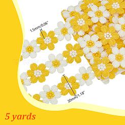 5 Yards Polyester Flower Ribbons&nbsp;OCOR-AR0002-07