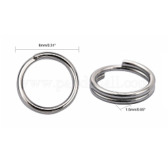 Tarnish Resistant 304 Stainless Steel Split Rings&nbsp;STAS-M216-09