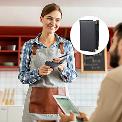 PU Leather Server Book with Pocket&nbsp;AJEW-WH20020-629A