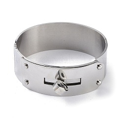 Non-Tarnish Donut 304 Stainless Steel Bangles&nbsp;BJEW-G700-07B-P