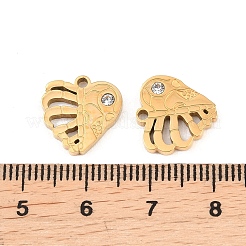 304 Stainless Steel Rhinestone Pendants&nbsp;STAS-Z188-02G