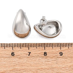 Rack Plating Brass Teardrop Stud Earrings&nbsp;EJWE-Q766-03P