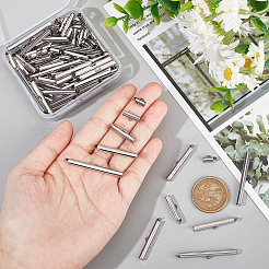 100Pcs 5 Size 304 Stainless Steel Slide On End Clasp Tubes&nbsp;STAS-UN0044-78