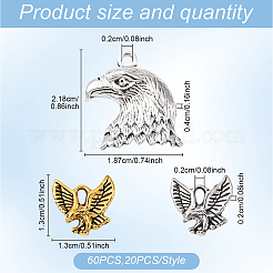 60Pcs 3 Styles Tibetan Style Alloy Pendants&nbsp;FIND-YW0007-26