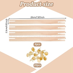 4Pcs DIY Wood Photo Picture Frame Border Mortise Tenon&nbsp;DIY-AN0001-34