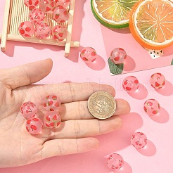 20Pcs 4 Styles Transparent Frosted Acrylic Beads&nbsp;FACR-YW0001-12