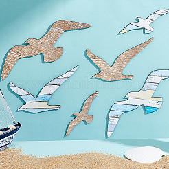 2 Bags 2 Colors Wooden Bird Wall Decorations&nbsp;AJEW-GA0008-94