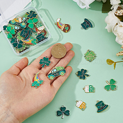 3 Bags Saint Patrick's Day Alloy Enamel Pendants&nbsp;ENAM-FH0001-98