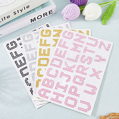 8 Sheets 4 Colors Letter A~Z Acrylic Hotfix Rhinestone&nbsp;DIY-CP0012-52