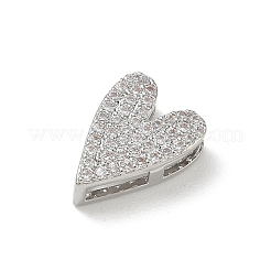 Valentine's Day Brass Micro Pave Clear Cubic Zirconia Charms&nbsp;KK-A300-20P