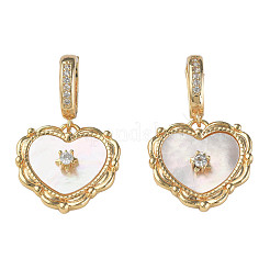 Brass Micro Pave Clear Cubic Zirconia Pendants&nbsp;LS-KK-N233-217